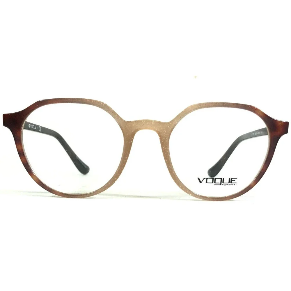 Vogue Eyeglasses Frames VO5226 2639 Brown Nude Fade Round Hexagon 48-19-140